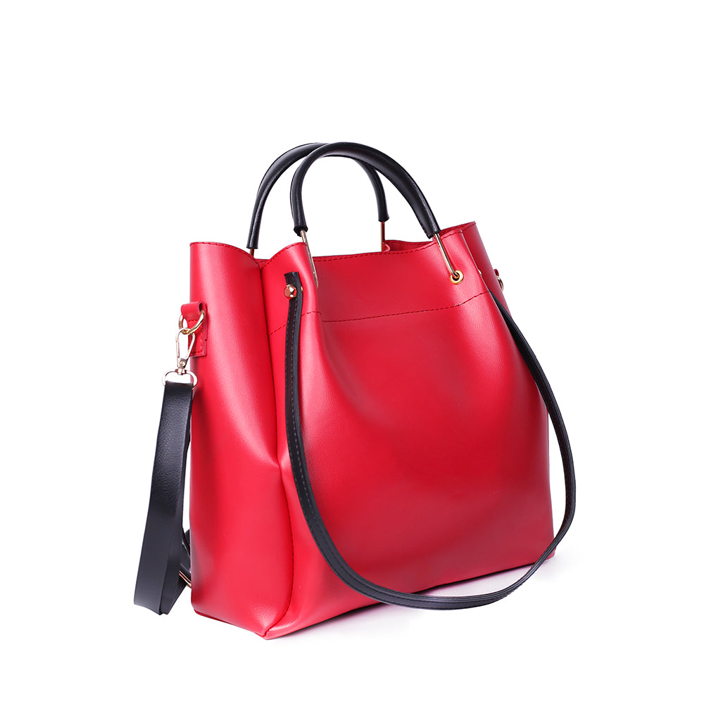 Daily Double Strap Red Handbag