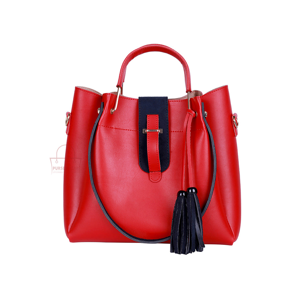 Fancy 3 Pcs Read Handbag